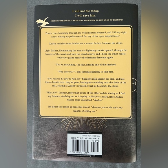 Onyx Storm by Rebecca Yarros – Hardcover Empyrean Book 3 – Special Edition - Picture 4 of 5